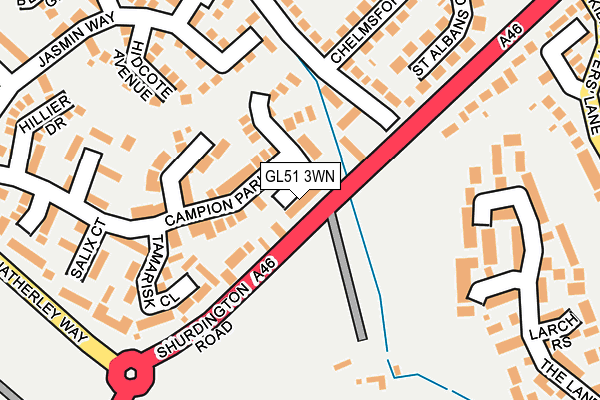 GL51 3WN map - OS OpenMap – Local (Ordnance Survey)