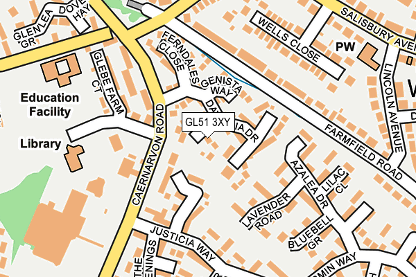 GL51 3XY map - OS OpenMap – Local (Ordnance Survey)