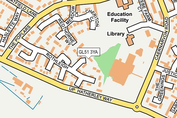 GL51 3YA map - OS OpenMap – Local (Ordnance Survey)