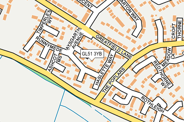 GL51 3YB map - OS OpenMap – Local (Ordnance Survey)