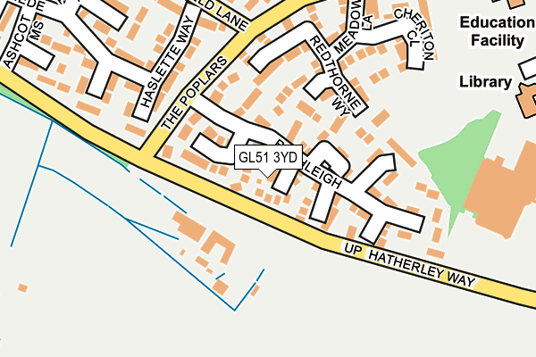 GL51 3YD map - OS OpenMap – Local (Ordnance Survey)