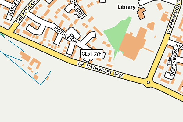 GL51 3YF map - OS OpenMap – Local (Ordnance Survey)