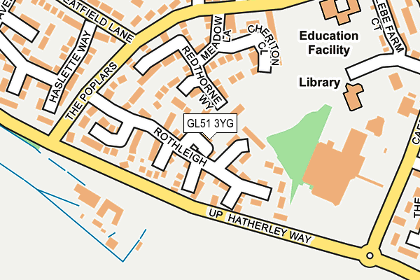 GL51 3YG map - OS OpenMap – Local (Ordnance Survey)