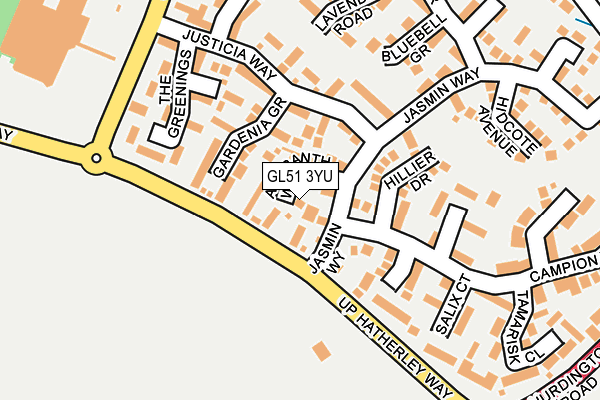 GL51 3YU map - OS OpenMap – Local (Ordnance Survey)