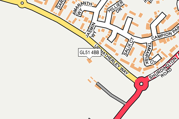 GL51 4BB map - OS OpenMap – Local (Ordnance Survey)