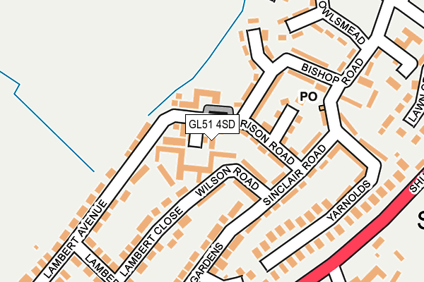 GL51 4SD map - OS OpenMap – Local (Ordnance Survey)