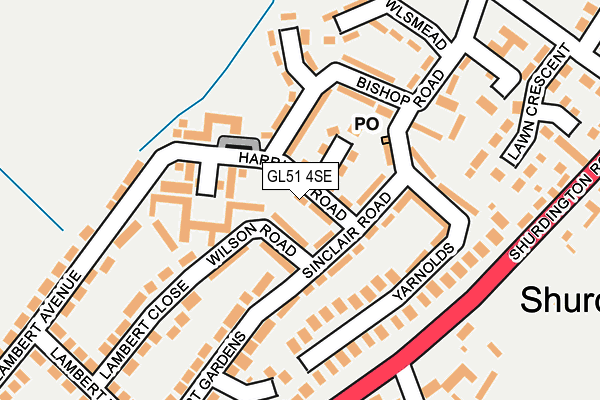 GL51 4SE map - OS OpenMap – Local (Ordnance Survey)