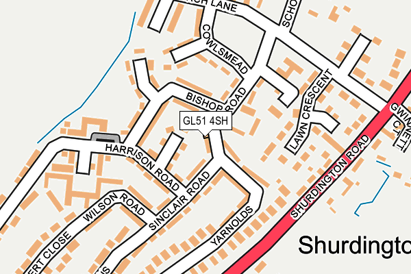 GL51 4SH map - OS OpenMap – Local (Ordnance Survey)