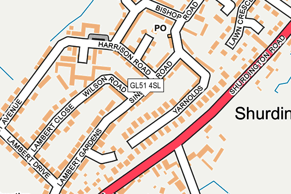 GL51 4SL map - OS OpenMap – Local (Ordnance Survey)