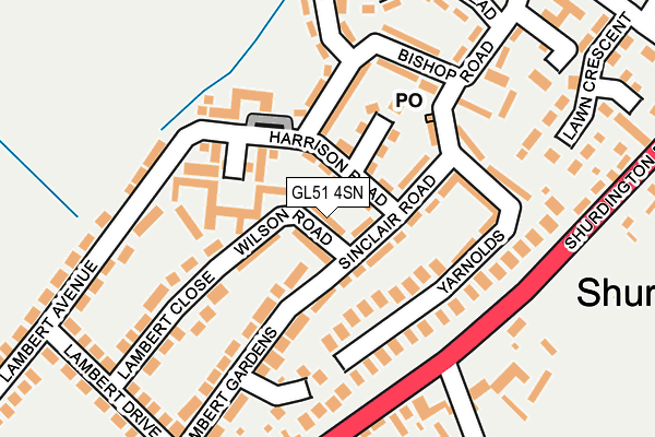 GL51 4SN map - OS OpenMap – Local (Ordnance Survey)