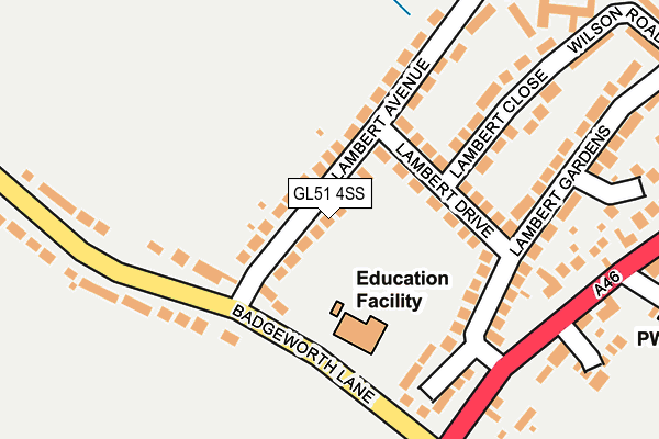 GL51 4SS map - OS OpenMap – Local (Ordnance Survey)