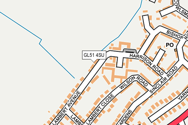 GL51 4SU map - OS OpenMap – Local (Ordnance Survey)