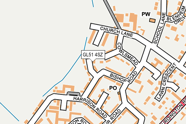 GL51 4SZ map - OS OpenMap – Local (Ordnance Survey)