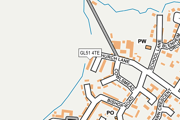 GL51 4TE map - OS OpenMap – Local (Ordnance Survey)