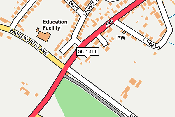 GL51 4TT map - OS OpenMap – Local (Ordnance Survey)