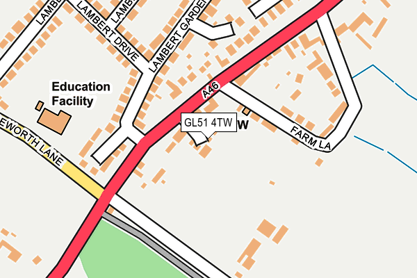 GL51 4TW map - OS OpenMap – Local (Ordnance Survey)