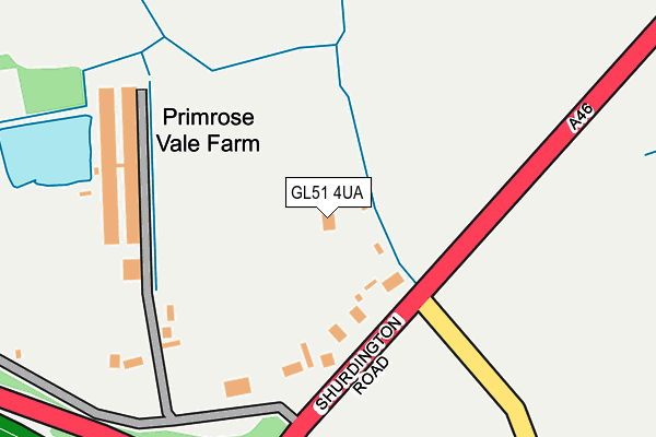 GL51 4UA map - OS OpenMap – Local (Ordnance Survey)