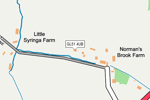 GL51 4UB map - OS OpenMap – Local (Ordnance Survey)
