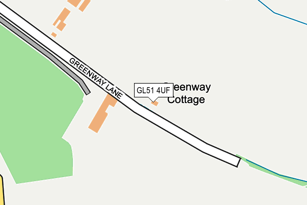 GL51 4UF map - OS OpenMap – Local (Ordnance Survey)