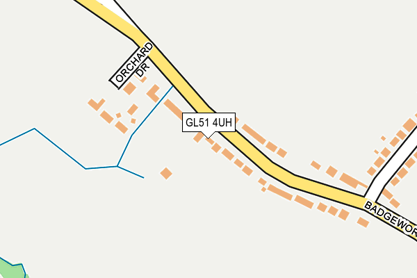 GL51 4UH map - OS OpenMap – Local (Ordnance Survey)
