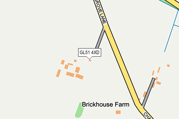 GL51 4XD map - OS OpenMap – Local (Ordnance Survey)