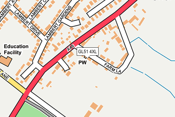 GL51 4XL map - OS OpenMap – Local (Ordnance Survey)