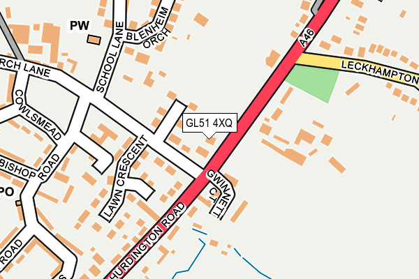 GL51 4XQ map - OS OpenMap – Local (Ordnance Survey)