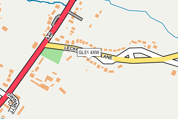 GL51 4XW map - OS OpenMap – Local (Ordnance Survey)