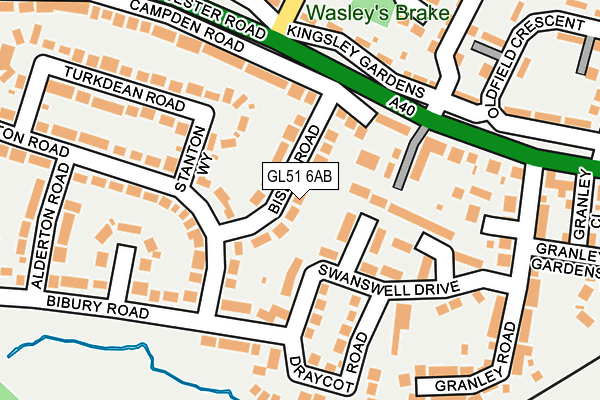 GL51 6AB map - OS OpenMap – Local (Ordnance Survey)