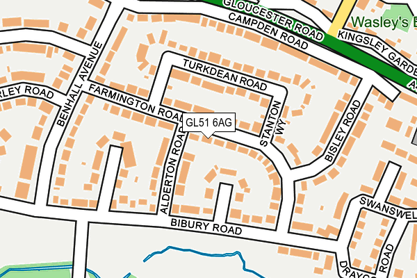 GL51 6AG map - OS OpenMap – Local (Ordnance Survey)