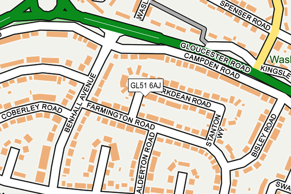 GL51 6AJ map - OS OpenMap – Local (Ordnance Survey)