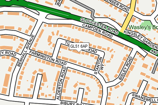 GL51 6AP map - OS OpenMap – Local (Ordnance Survey)