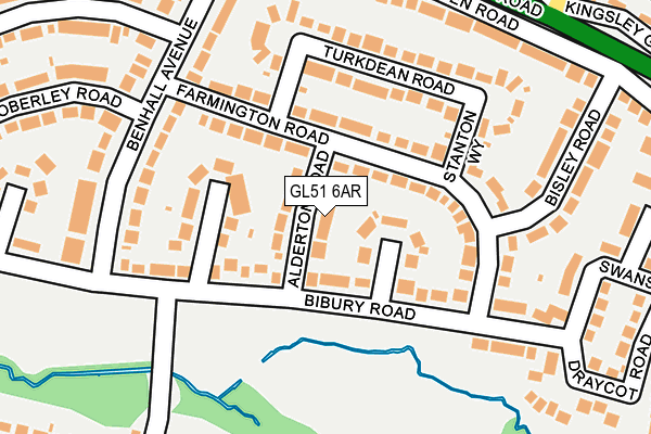 GL51 6AR map - OS OpenMap – Local (Ordnance Survey)