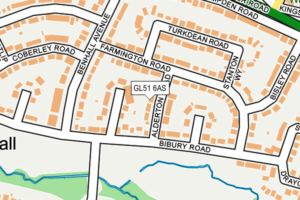 GL51 6AS map - OS OpenMap – Local (Ordnance Survey)