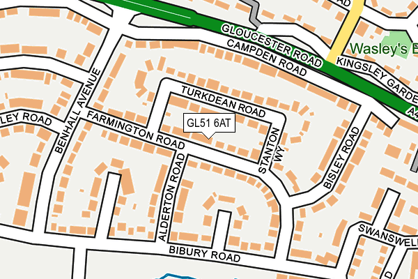 GL51 6AT map - OS OpenMap – Local (Ordnance Survey)