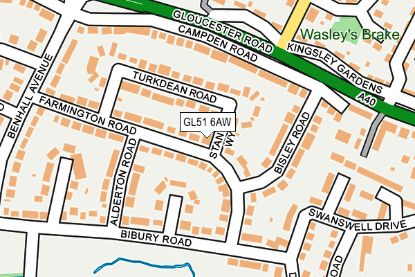 GL51 6AW map - OS OpenMap – Local (Ordnance Survey)