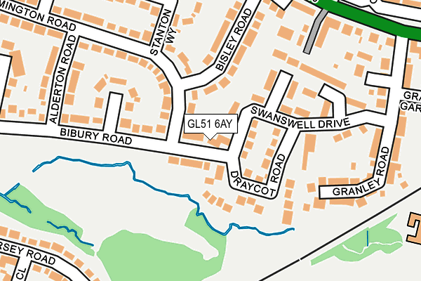 GL51 6AY map - OS OpenMap – Local (Ordnance Survey)