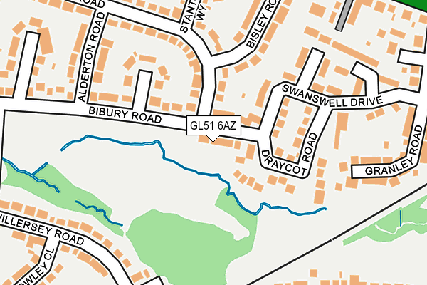 GL51 6AZ map - OS OpenMap – Local (Ordnance Survey)
