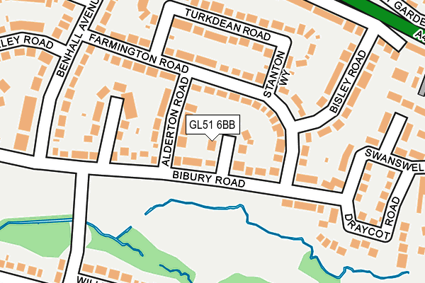 GL51 6BB map - OS OpenMap – Local (Ordnance Survey)