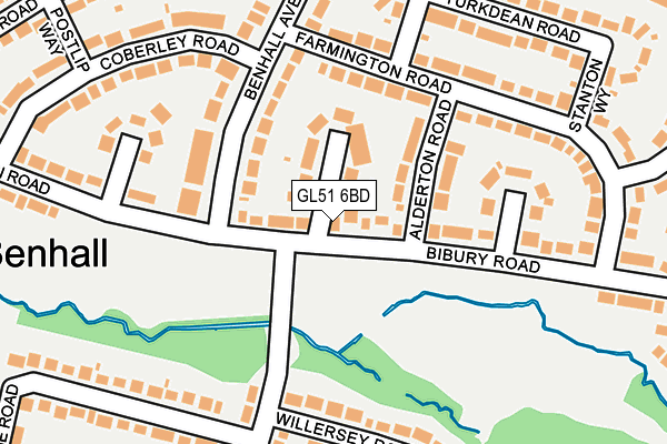 GL51 6BD map - OS OpenMap – Local (Ordnance Survey)