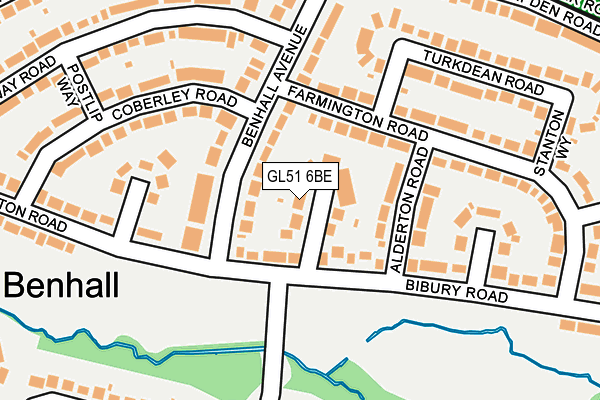 GL51 6BE map - OS OpenMap – Local (Ordnance Survey)