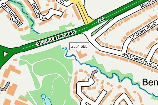 GL51 6BL map - OS OpenMap – Local (Ordnance Survey)