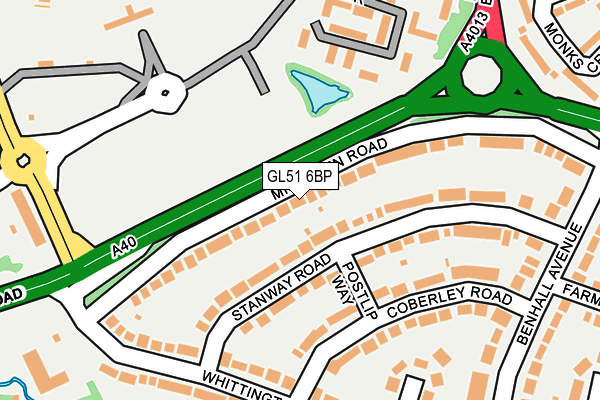 GL51 6BP map - OS OpenMap – Local (Ordnance Survey)