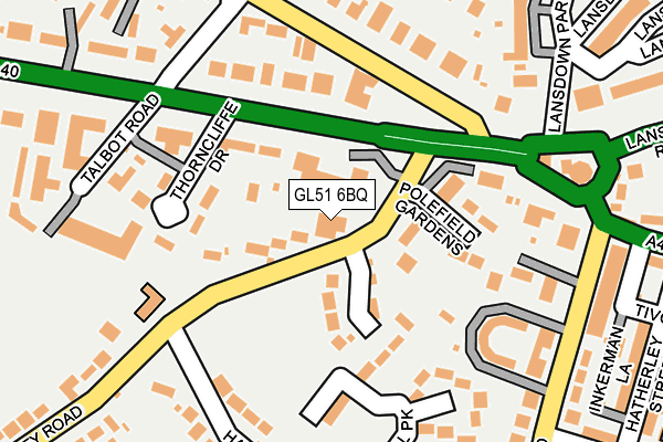 GL51 6BQ map - OS OpenMap – Local (Ordnance Survey)
