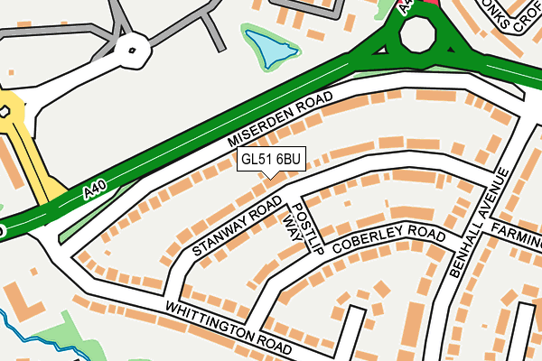 GL51 6BU map - OS OpenMap – Local (Ordnance Survey)