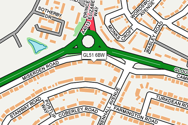 GL51 6BW map - OS OpenMap – Local (Ordnance Survey)