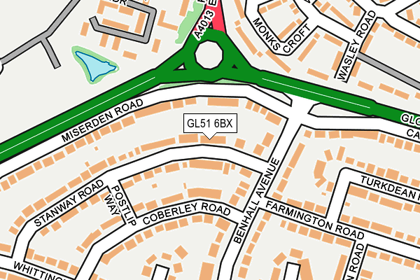 GL51 6BX map - OS OpenMap – Local (Ordnance Survey)