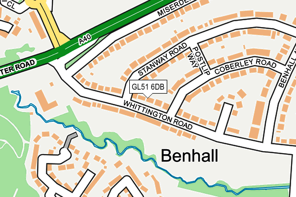 GL51 6DB map - OS OpenMap – Local (Ordnance Survey)