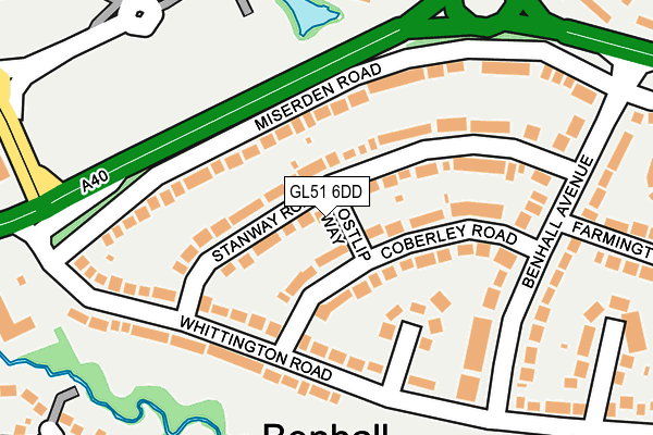 GL51 6DD map - OS OpenMap – Local (Ordnance Survey)