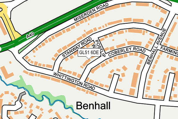 GL51 6DE map - OS OpenMap – Local (Ordnance Survey)